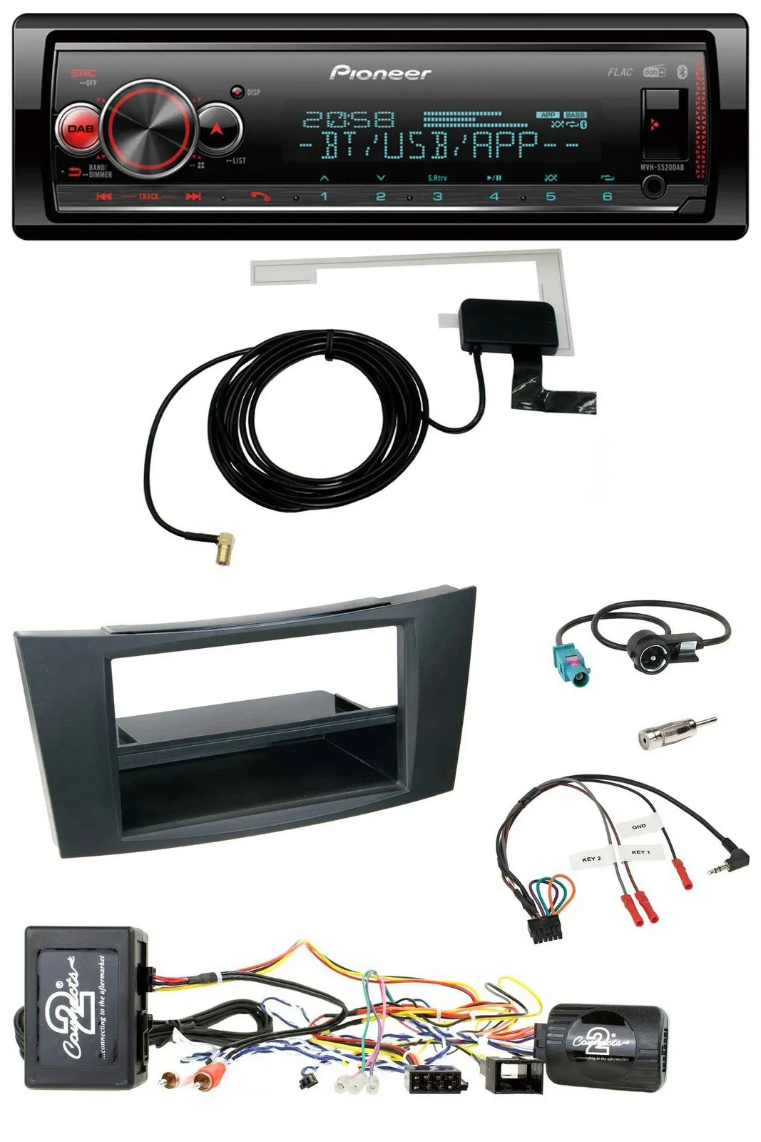 Pioneer Bluetooth DAB USB Lenkrad Autoradio für Mercedes E-Klasse CLS W211 02-08