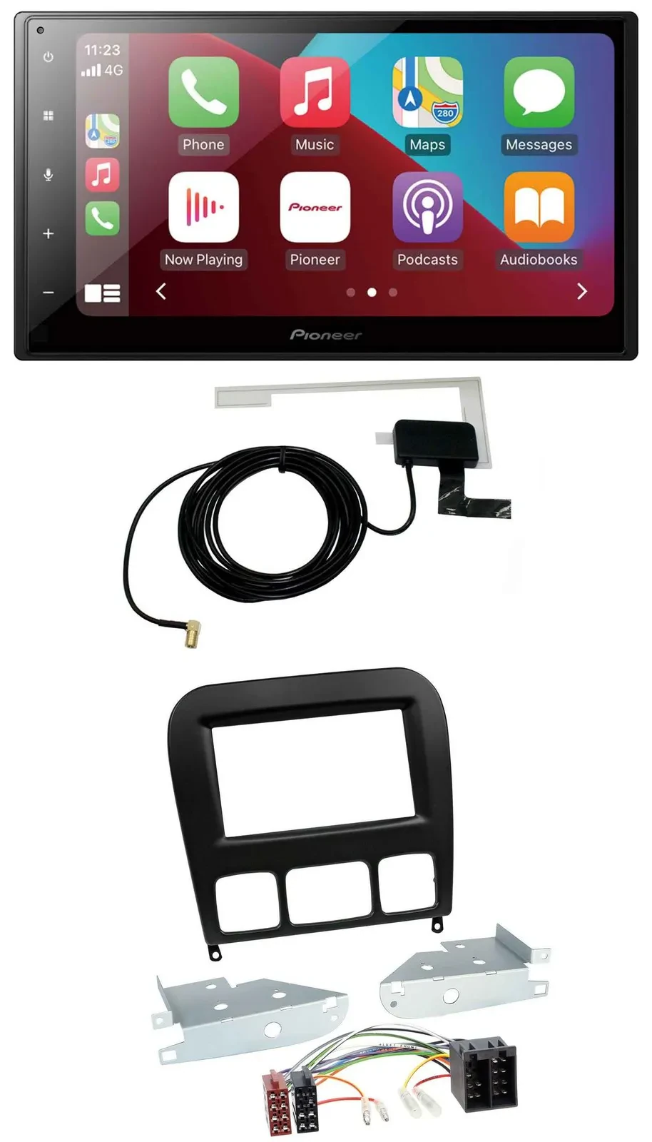 Автомагнитола для Mercedes S‑Class (1998–2005) Pioneer 2-DIN USB Bluetooth DAB MP3 черный