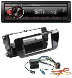 Pioneer MP3 1DIN DAB USB AUX Autoradio für Seat Ibiza ab 08 Klavierlack schwarz