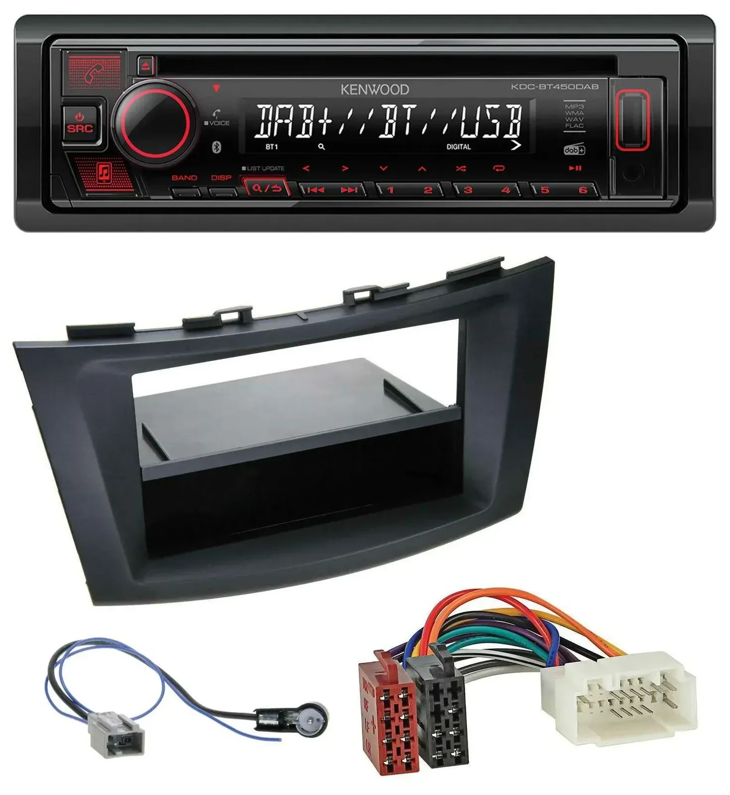 Автомагнитола Kenwood CD/MP3, USB, Bluetooth, DAB для Suzuki Swift (FZ/NZ, с 2010)
