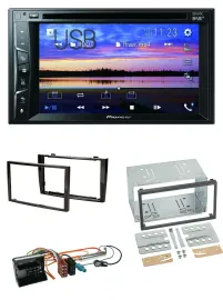 Pioneer Bluetooth 2DIN USB DVD DAB MP3 Autoradio für Peugeot 308 2007-09 schwarz
