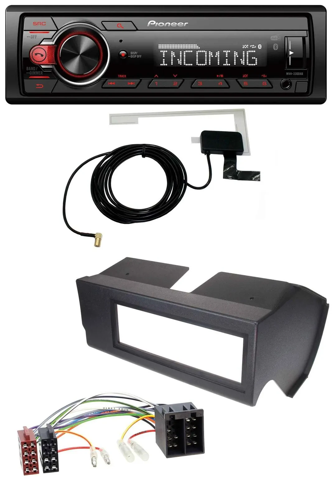 Автомагнитола Pioneer USB MP3 DAB Bluetooth, для Fiat Panda (до 2002), черный