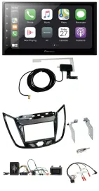 Pioneer USB Lenkrad 2DIN Bluetooth DAB Autoradio für Ford C-Max Kuga Klavierlack