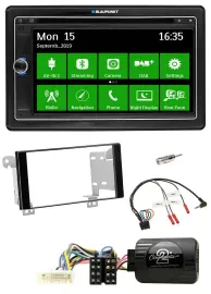 Blaupunkt Bluetooth 2DIN Lenkrad DAB USB TMC Navigation für Subaru ForesterSJ Im