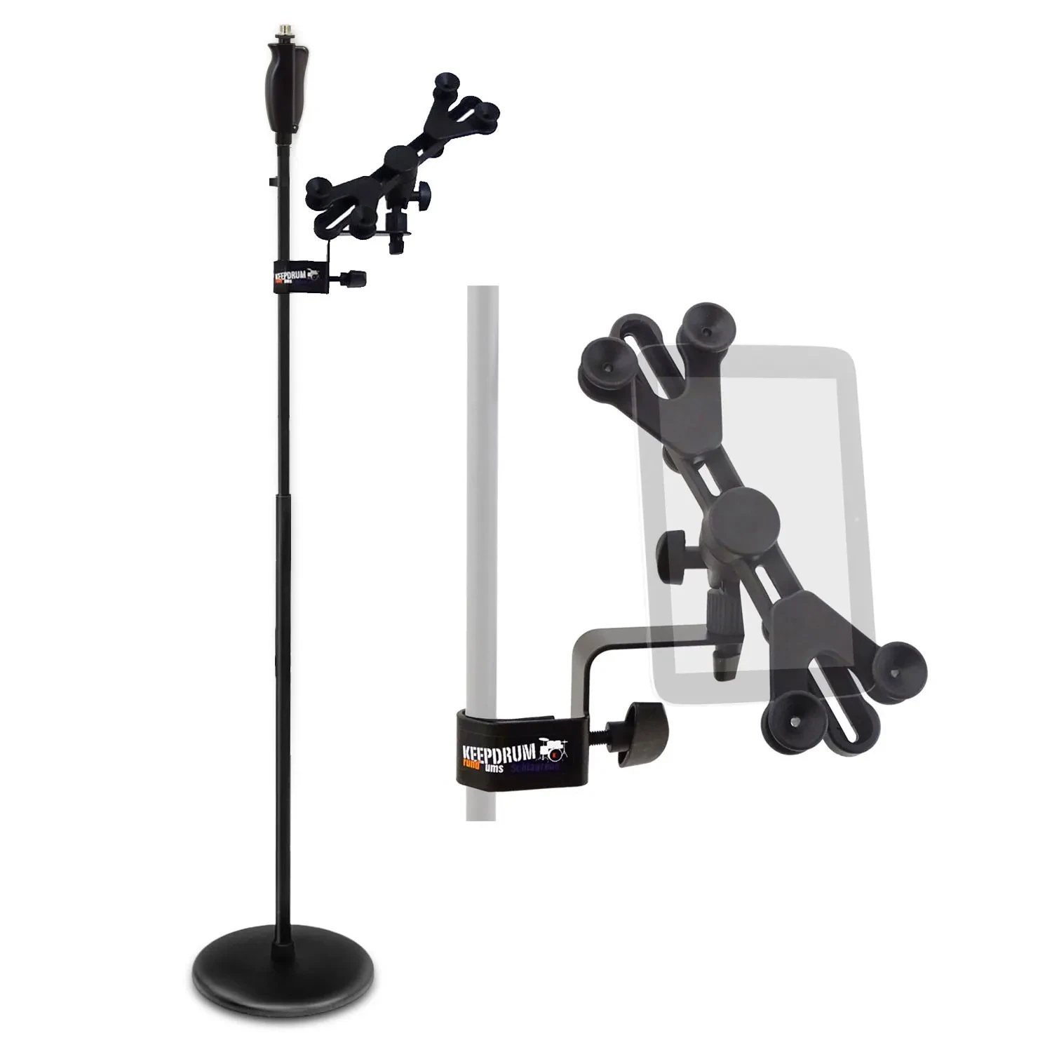 Стойка для микрофона keepdrum MS124 с держателем для планшета