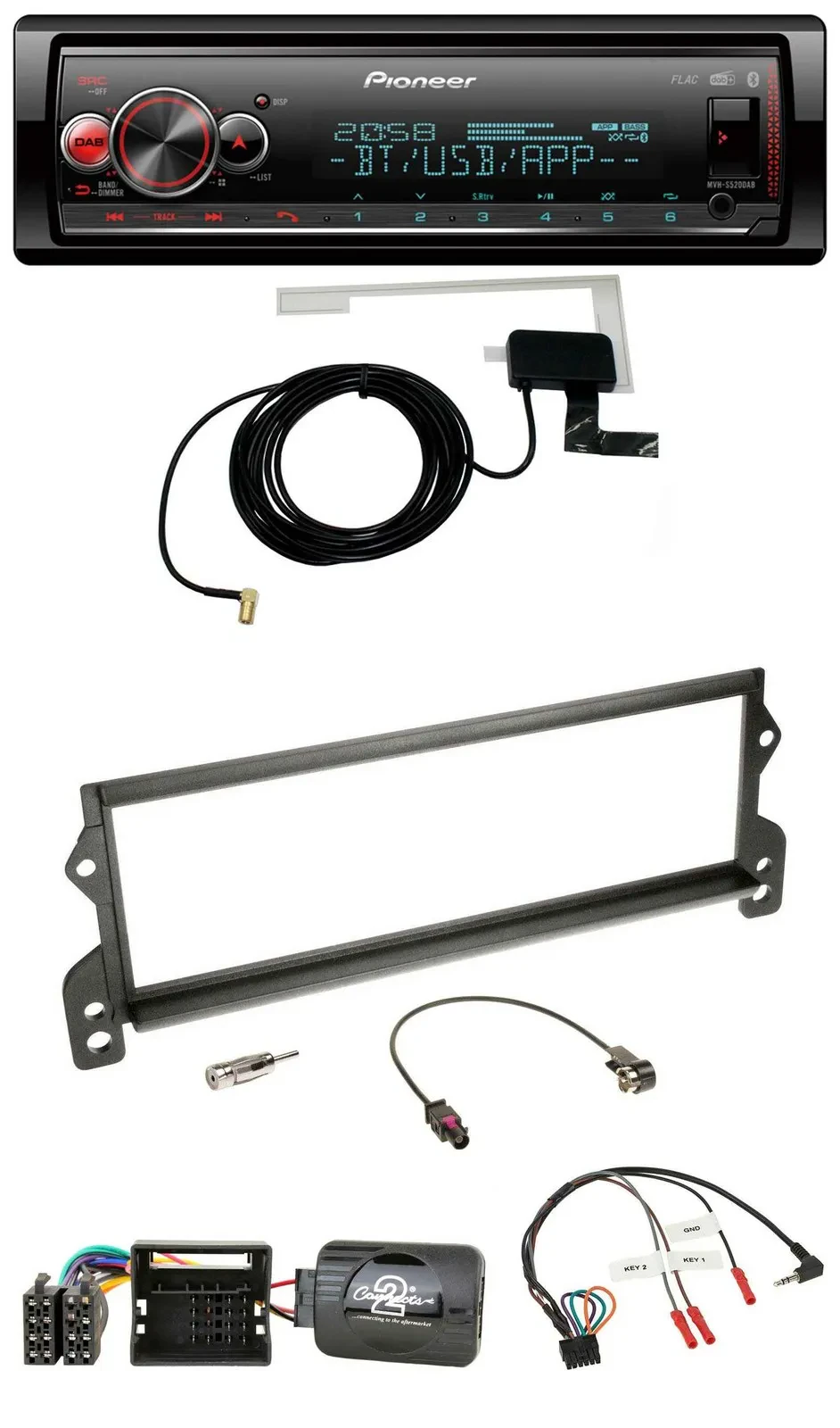 Pioneer Bluetooth DAB USB Lenkrad Autoradio für Mini (2001-2006 MOST)