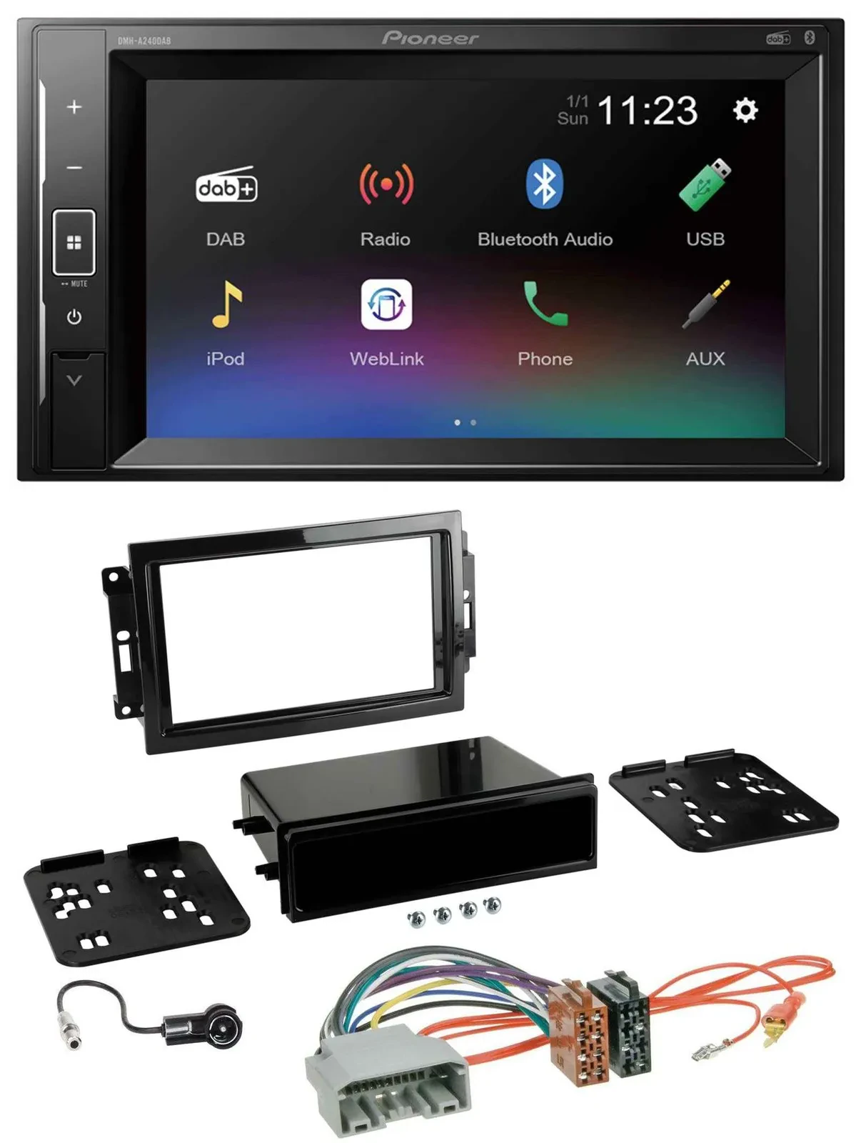 Pioneer DAB MP3 2DIN Bluetooth USB Autoradio für Chrysler 300C Dodge Caliber Jee