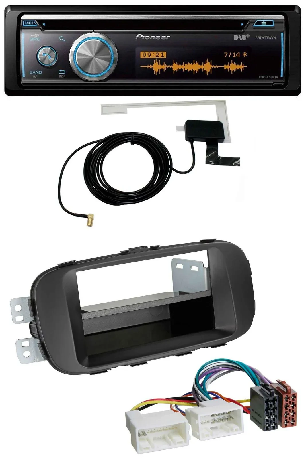 Автомагнитола Pioneer Bluetooth DAB MP3 USB CD для Kia Soul (PS, с 2014) черная