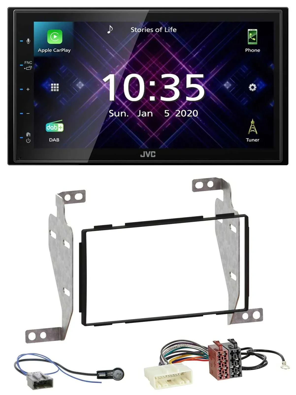 JVC DAB 2DIN MP3 Bluetooth USB Autoradio für Nissan Juke (2010-2014)