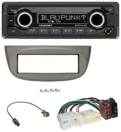 Blaupunkt Bluetooth DAB MP3 USB Autoradio für Renault Twingo ab 2012 beige-grau