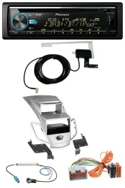 Pioneer MP3 AUX CD USB DAB Autoradio für Ford Fiesta Display 08-10 silber