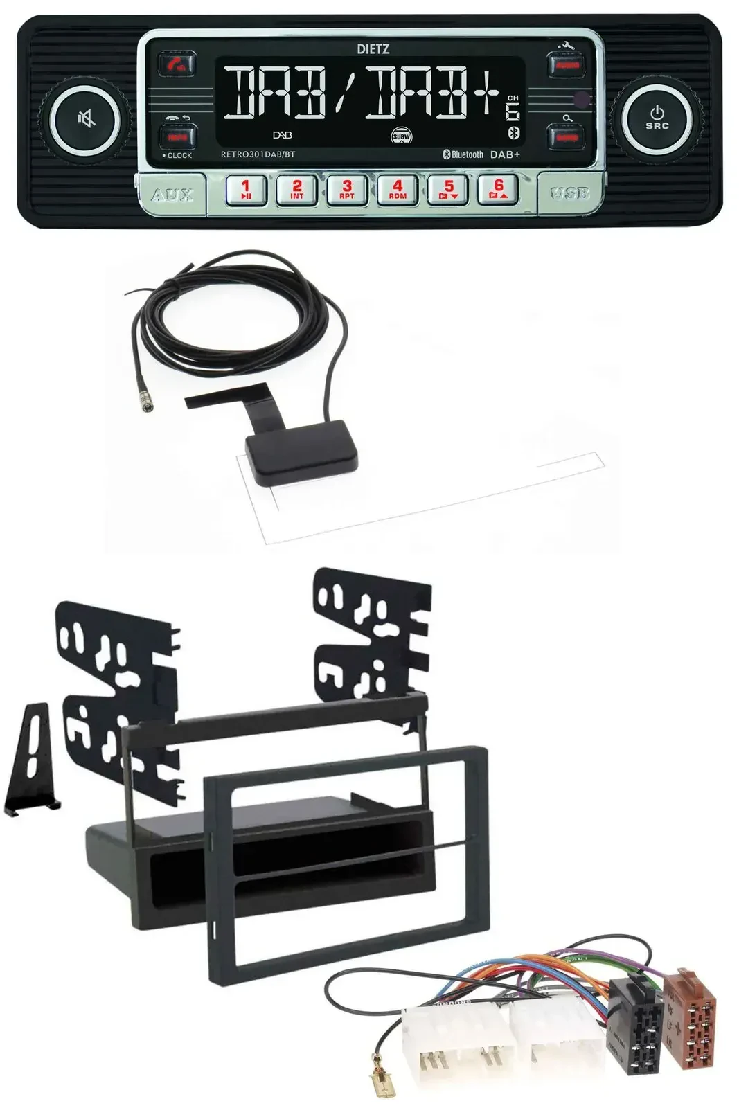 Dietz DAB Bluetooth USB MP3 Autoradio für Mazda 626 (99-00) / MPV (96-99)