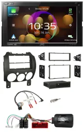 JVC DAB Lenkrad 2DIN Bluetooth USB Autoradio für Mazda 2 2007-2014