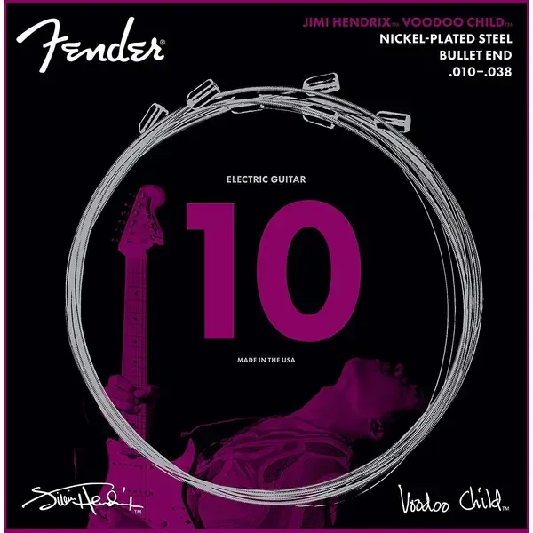 Струны для электрогитары Fender Jimi Hendrix Voodoo Child Bullet End NPS 10-38