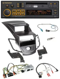 Pioneer DAB Lenkrad USB Bluetooth Autoradio für Ford Fiesta 10-13 Display schwar