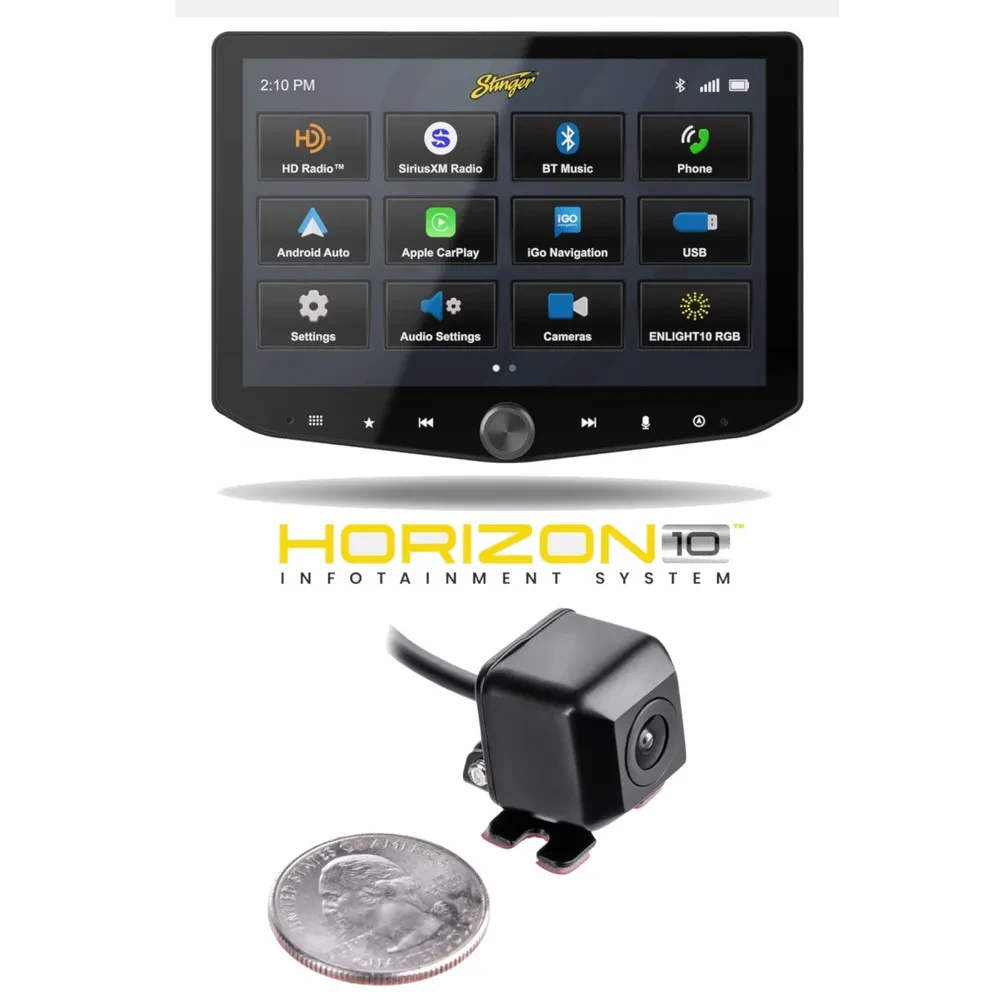 Stinger HORIZON10 iX210 Receiver w/ 50% Off NVX XCADJ1 Backup Cam