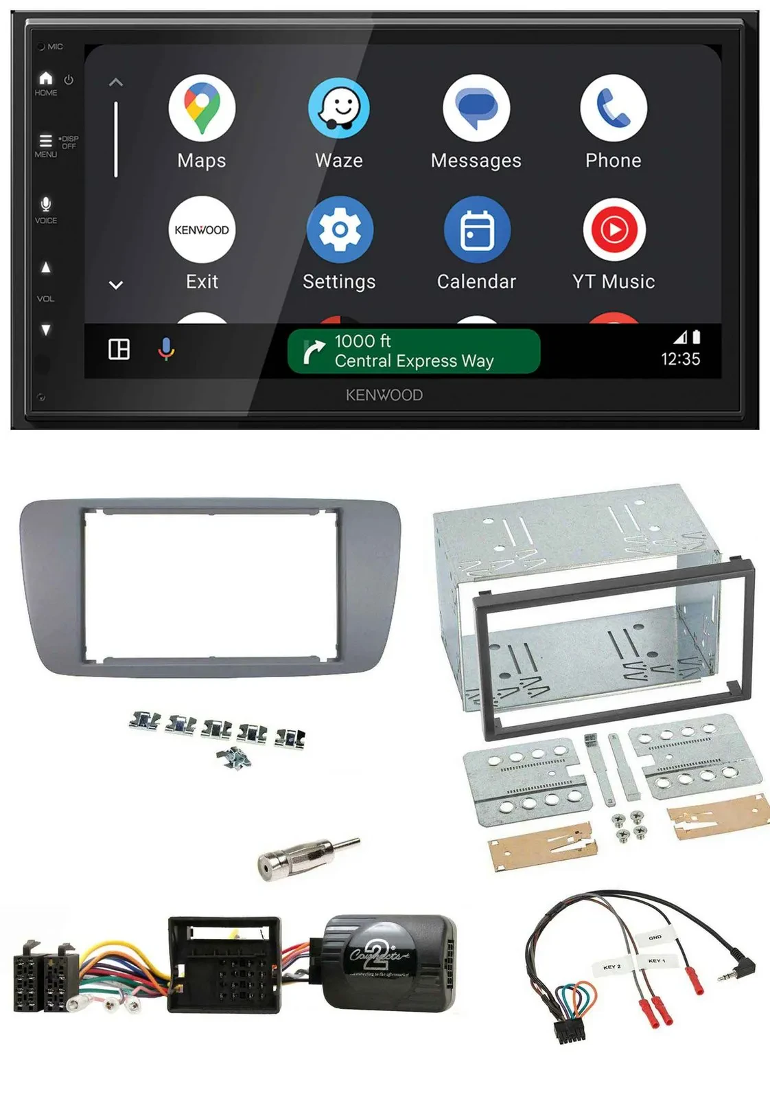 Kenwood DAB Bluetooth USB Lenkrad 2DIN Autoradio für Seat Ibiza ab 08 conemaragr
