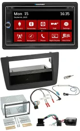 Blaupunkt 2DIN USB DAB Lenkrad Bluetooth TMC Navigation für Alfa Romeo Mito 08-1