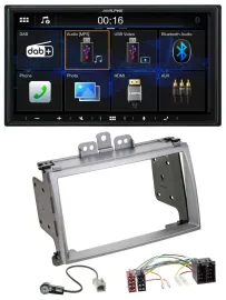 Alpine Bluetooth 2DIN MP3 DAB USB Autoradio für Hyundai i20 2009-2012 silber
