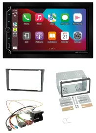 ESX 2DIN DAB USB MP3 Bluetooth Autoradio für Opel Corsa C Quadlock 2000-2006 alu