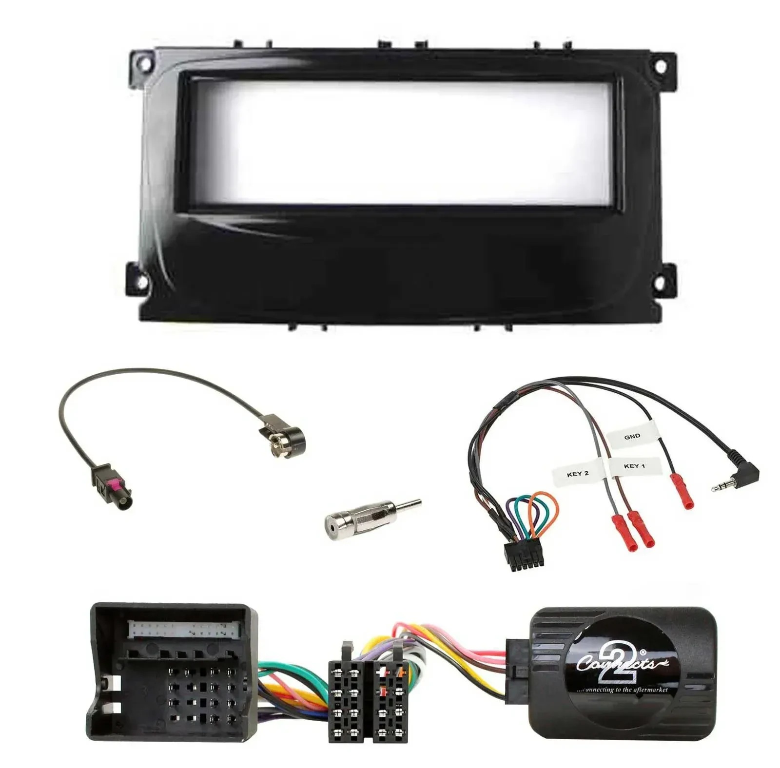 Radioset Lenkradadapter DIN Autoradio für Ford Mondeo 2007-2014 S-Max piano