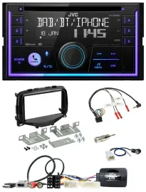 JVC Lenkrad USB 2DIN DAB Bluetooth CD Autoradio für Toyota Aygo 2014-2021