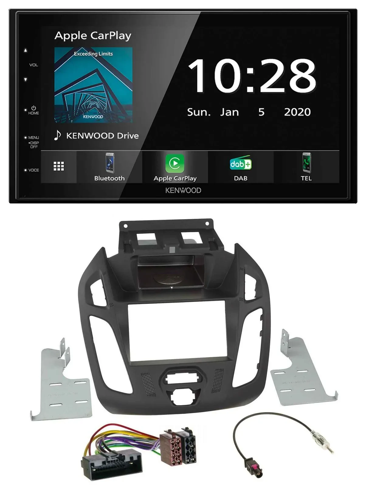 Kenwood Bluetooth MP3 DAB USB 2DIN Autoradio für Ford Transit 12-18 ohne Display