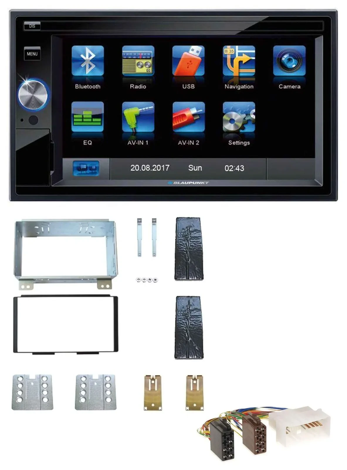 Blaupunkt SD Bluetooth 2DIN MP3 USB AUX Autoradio für Kia Carnival II VQ 06-11