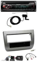 Автомагнитола для Lancia Y (843) 2005–2011 Pioneer DAB CD USB Bluetooth, темно-серебристая