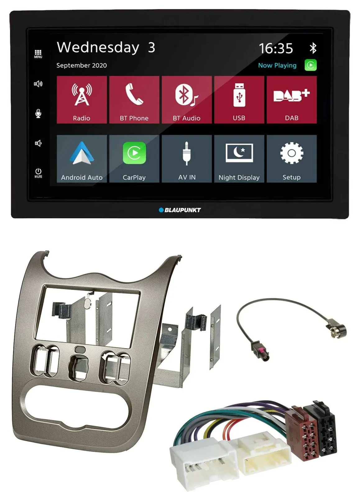 Blaupunkt DAB Bluetooth USB MP3 2DIN Autoradio für Dacia Logan Sandero Duster ab