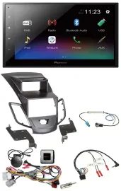 Pioneer USB Bluetooth DAB 2DIN Lenkrad Autoradio für Ford Fiesta 10-17 Display s