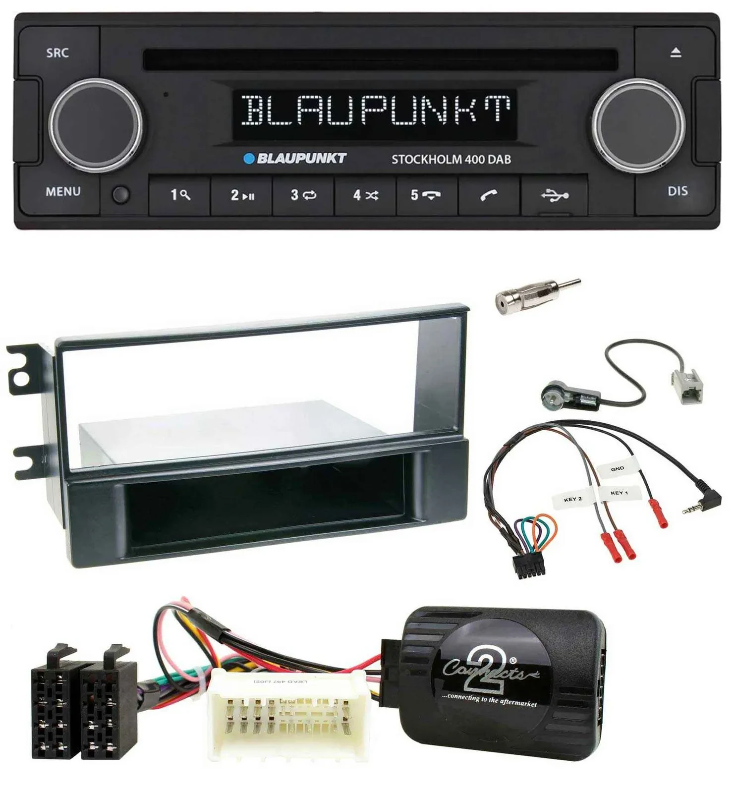 Blaupunkt Lenkrad Bluetooth DAB CD USB Autoradio für Kia Sportage II 2008-2010