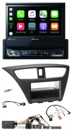 Автомагнитола Pioneer DVD, Bluetooth, DAB, USB для Honda Civic (с 2012), совместима с кнопками на руле