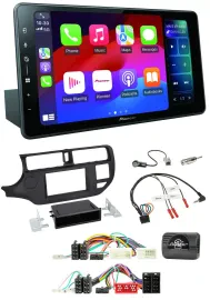 Автомагнитола Pioneer Bluetooth, DAB, USB, поддержка кнопок на руле, для Kia Rio (UB, 2011–2015), черный