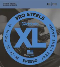 Струны для электрогитары D'Addario EPS590 XL PRO STEEL 12-52