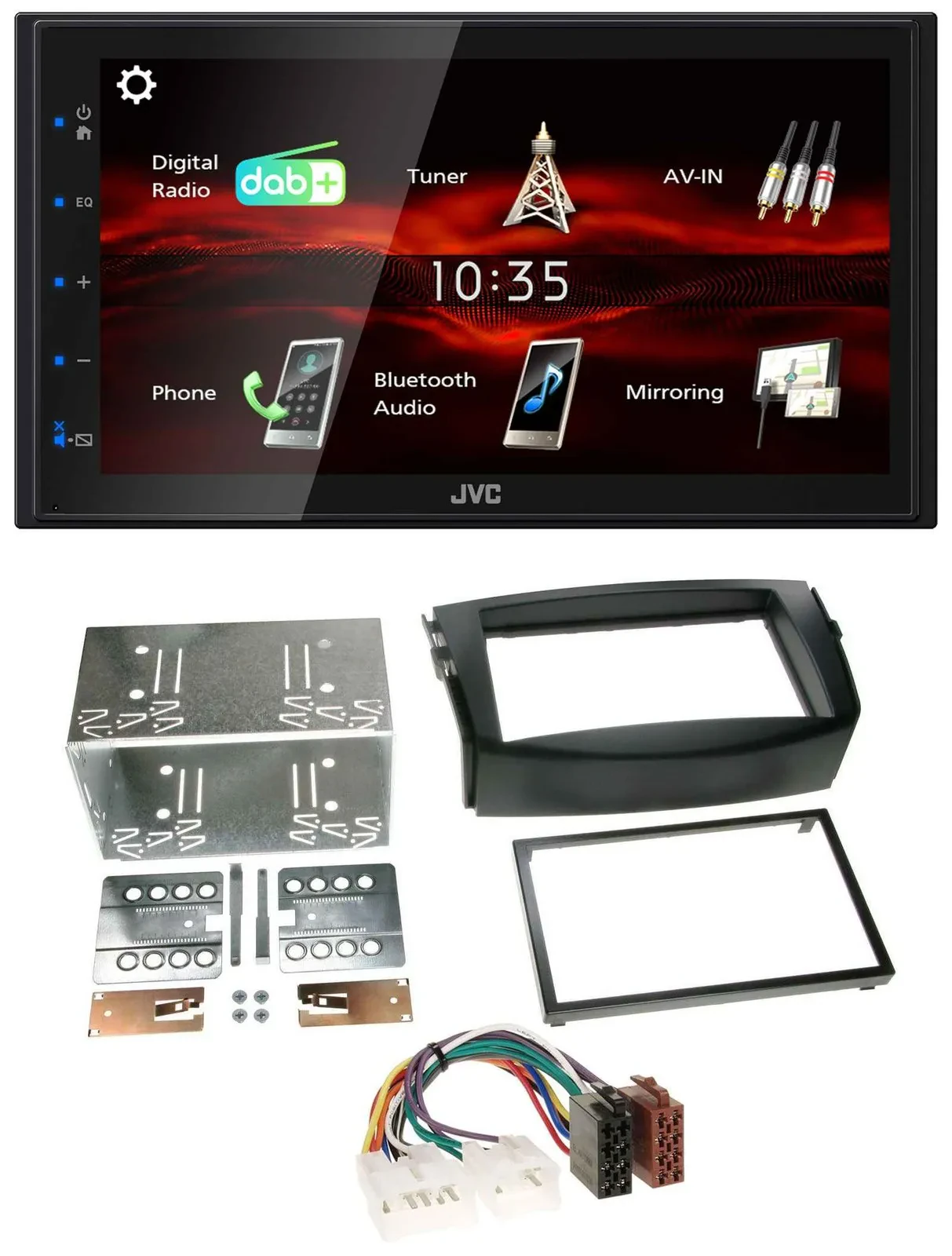 JVC USB Bluetooth MP3 DAB 2DIN Autoradio für Toyota RAV 4 (2006-2013)