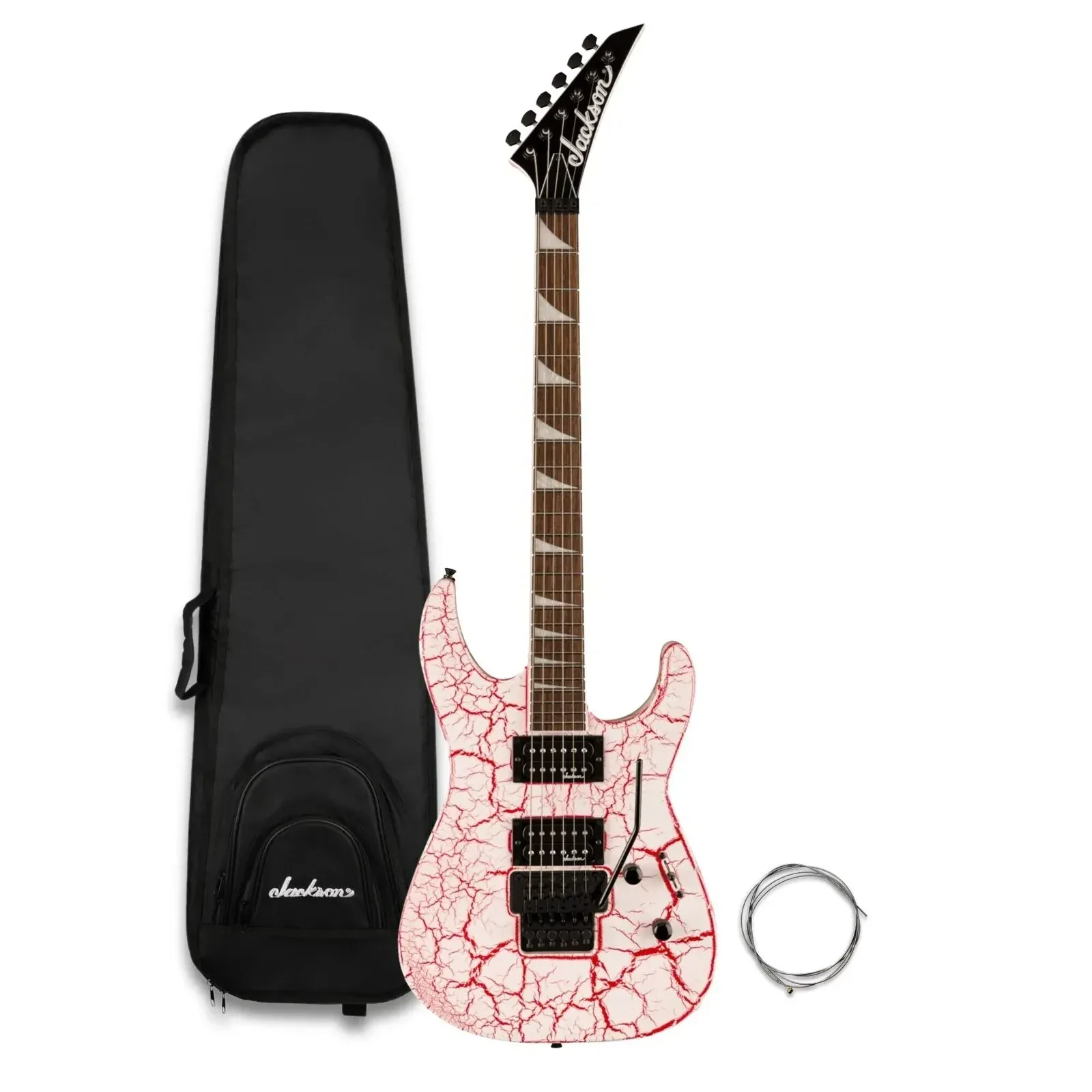 Jackson X Series Soloist SLX DX Crackle Bloodshot Crackle Electric Guitar Bundle