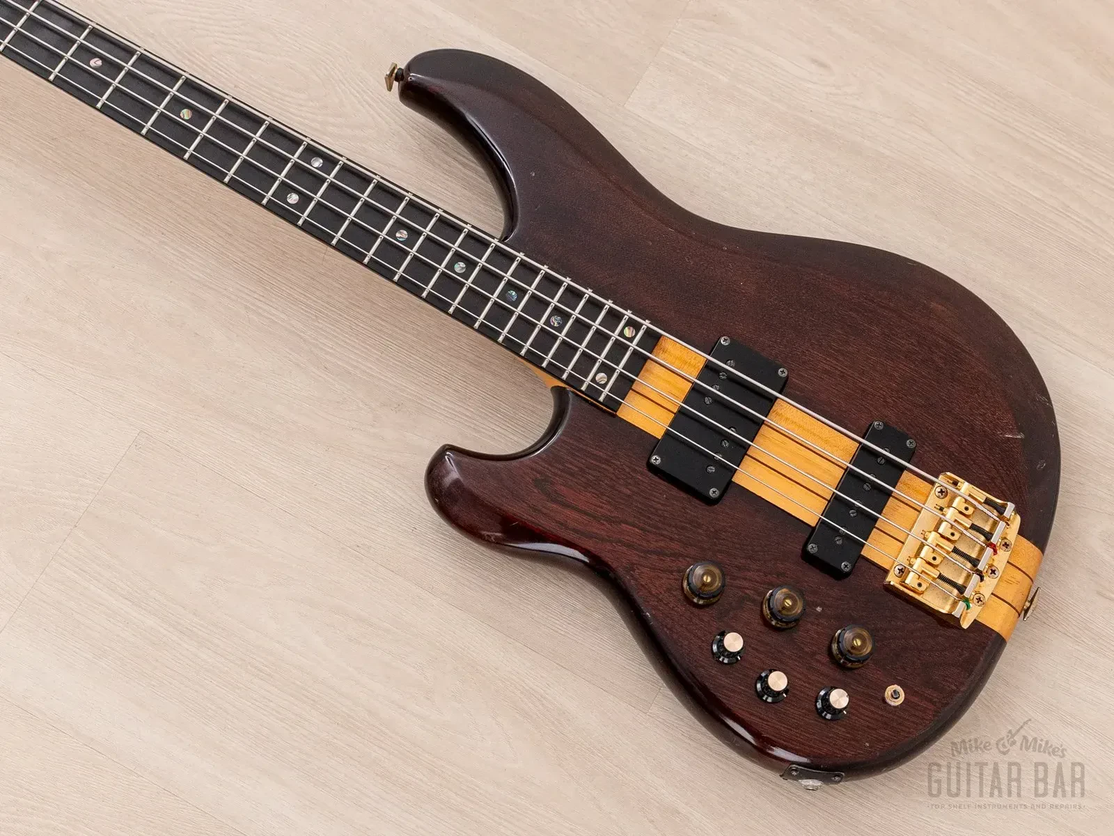 1983 Ibanez Musician MC924L DS Vintage Left-Handed Neck Through PJ Bass