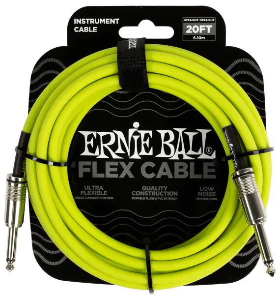 Инструментальный кабель Ernie Ball 6419 6м Flex Green