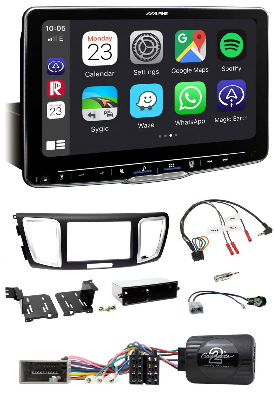 Alpine Bluetooth Lenkrad USB DAB Autoradio für Honda Accord 2013-2015