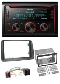 Pioneer 2DIN DAB MP3 Bluetooth USB CD Autoradio für Fiat Panda 2003-2012 grau