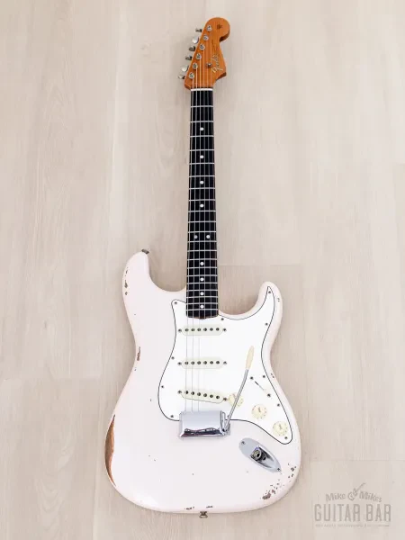 Электрогитара Fender Custom Shop Limited Edition 1964 Stratocaster SSS Super Faded Aged Shell Pink w/case USA 2024