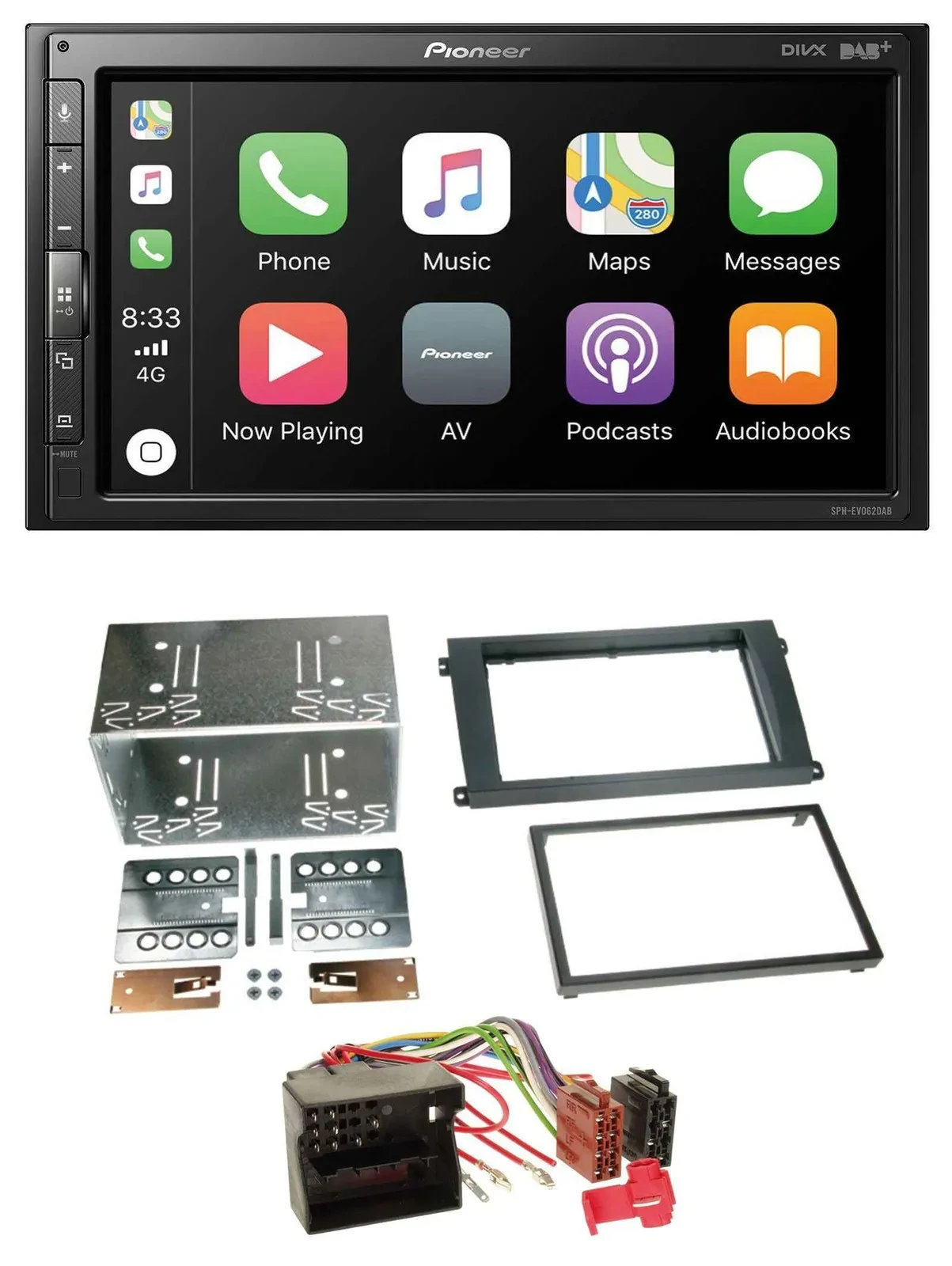Автомагнитола Pioneer 2-DIN DAB Bluetooth USB для Porsche Cayenne (2007–2010)