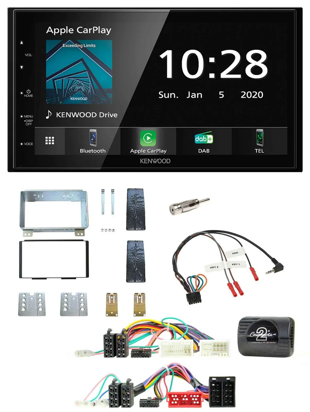 Kenwood Bluetooth Lenkrad DAB USB 2DIN Autoradio für KIA Carnival II VQ 2006-201