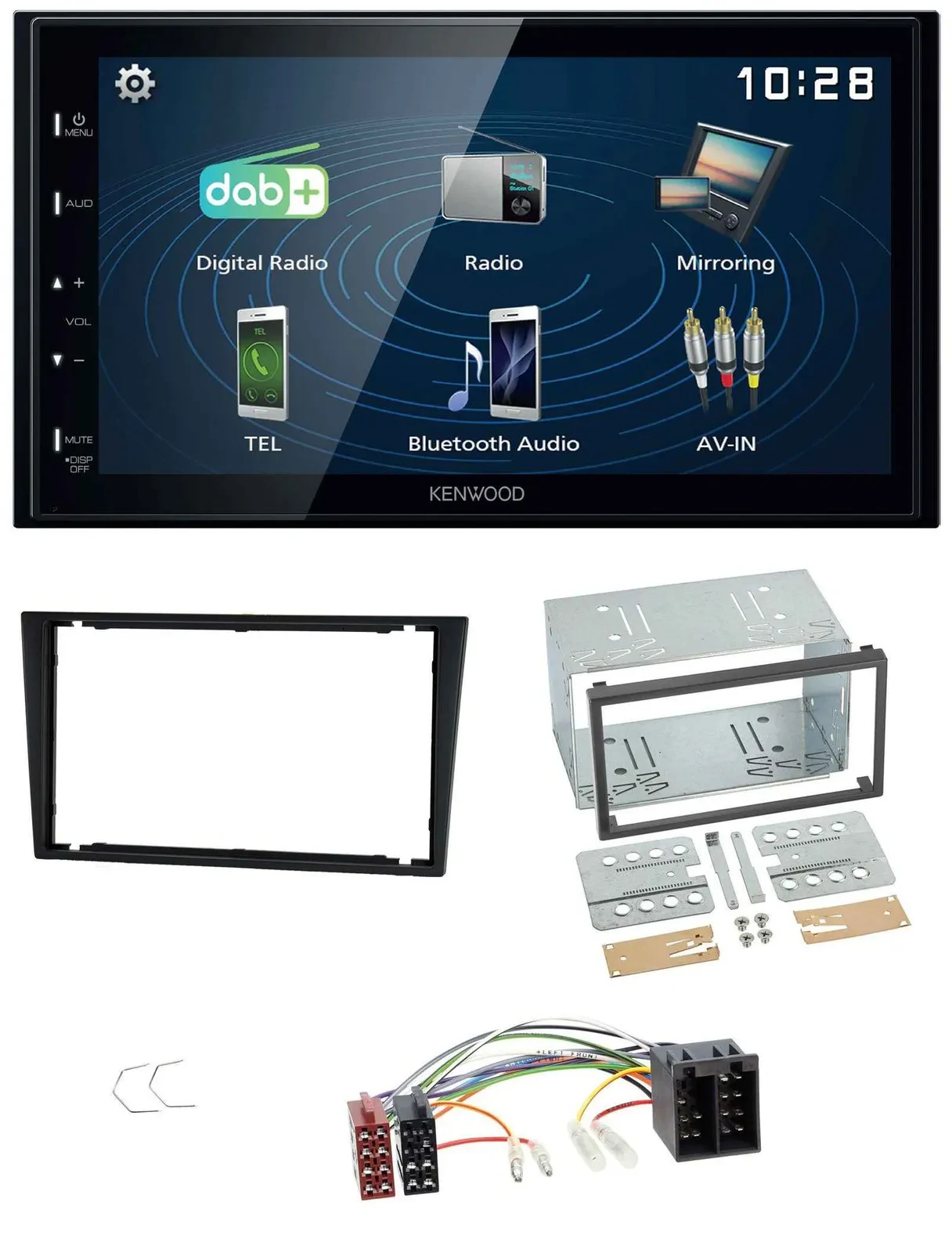 Kenwood 2DIN Bluetooth MP3 USB DAB Autoradio für Opel Corsa C Meriva Signum Vect