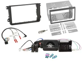 Einbauset Lenkradadapter Doppel DIN Autoradio für VW Passat Polo Scirocco Sharan