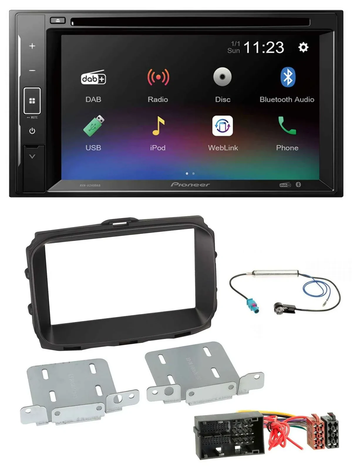Автомагнитола Pioneer 2 DIN Bluetooth USB DAB DVD для Alfa Romeo Giulietta 940 (Facelift)
