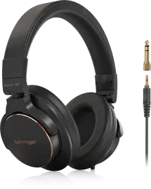 студийные мониторные наушники Behringer BH470-BK закрытые, 20 Гц–20 кГц, 32 Ом, 102 дБ, 40 мм, кабель 3 м, черный