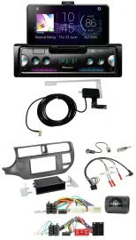 Pioneer DAB Bluetooth Lenkrad USB Autoradio für Kia Rio UB 2011-2015 anthrazit