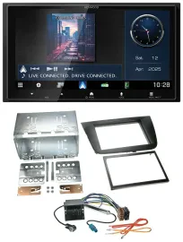 Kenwood Bluetooth 2DIN USB DAB MP3 Autoradio für Seat Altea Toledo Altea XL schw